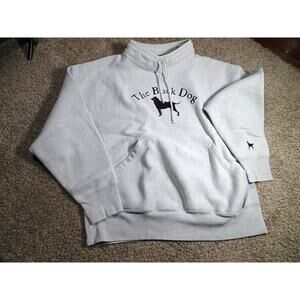 The Black Dog Classic Funnel Neck Sweatshirt - Light Grey, Size Small